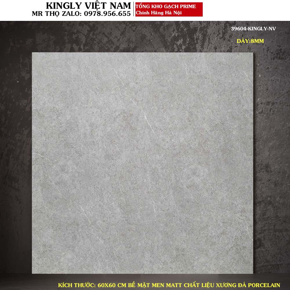 Gạch lát nền Vân xi măng Prime 60x60 39604